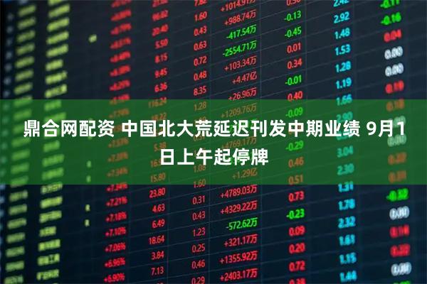 鼎合网配资 中国北大荒延迟刊发中期业绩 9月1日上午起停牌