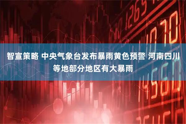 智宣策略 中央气象台发布暴雨黄色预警 河南四川等地部分地区有大暴雨